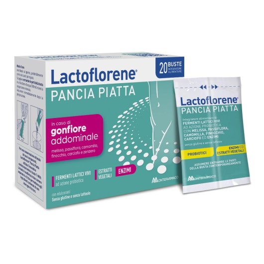 Lactoflorene Pancia Piatta 20 Bustine - Confezione Promo – Integratore per Gonfiore Addominale e Meteorismo