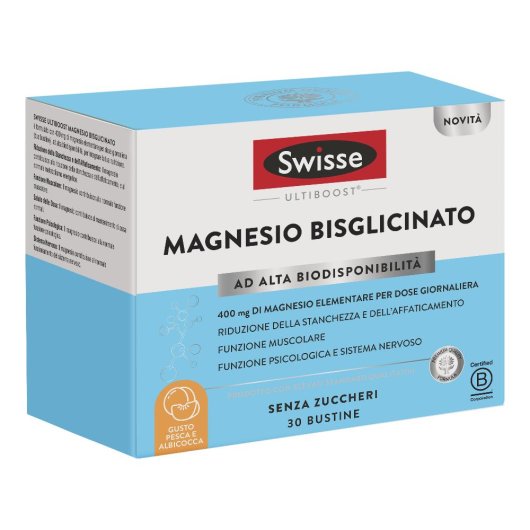 Swisse Magnesio Bisglicinato 30 Bustine – Integratore per Stanchezza e Sistema Nervoso ad Alta Biodisponibilità