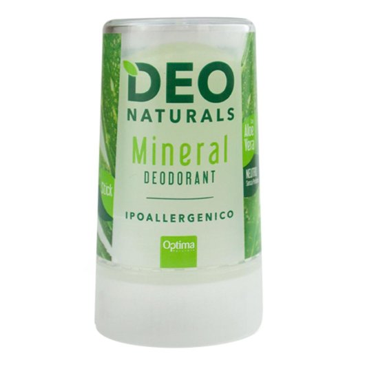 Deo Naturals - Stick deodorante con Aloe Vera - Optima Naturals - Pietra da 50 grammi - Deodorante in Allume di Potassio con Aloe Vera