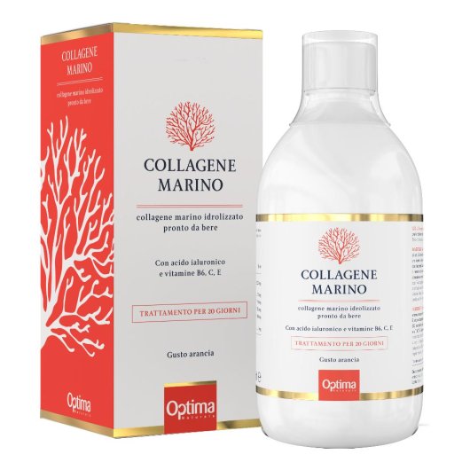 Collagene Marino Idrolizzato - Optima Naturals - Flacone da 500 ml - Integratore alimentare a base di collagene marino che doma luminosità e compattezza alla pelle