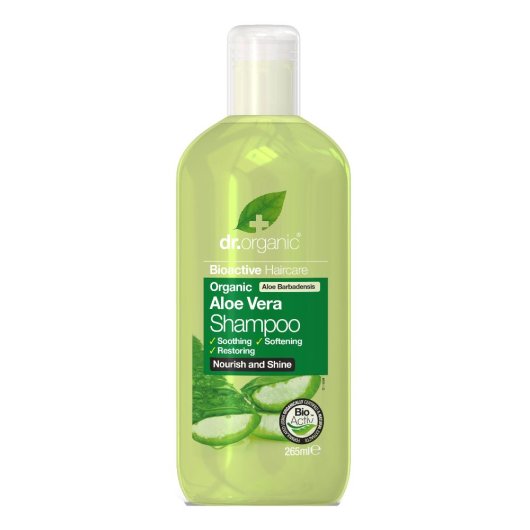 Dr Organic - Aloe Vera Shampoo - Optima Naturals - Flacone da 265 ml - Shampoo a base di Aloe Vera per capelli secchi e danneggiati