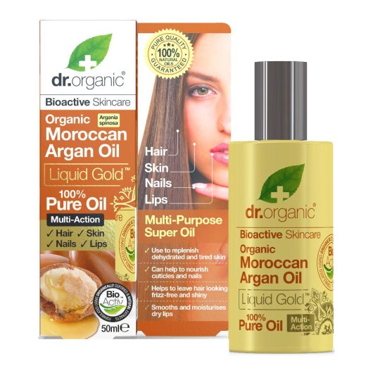 Dr Organic - Moroccan Argan Oil - Optima Naturals - Flacone da 50 ml - Olio di Argan 100% puro per capelli, unghie, pelle e labbra