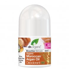Dr Organic - Deodorante con Olio di Argan - Optima Naturals - Flacone da 50 ml - Deodorante antibatterico a base di Olio di Argan
