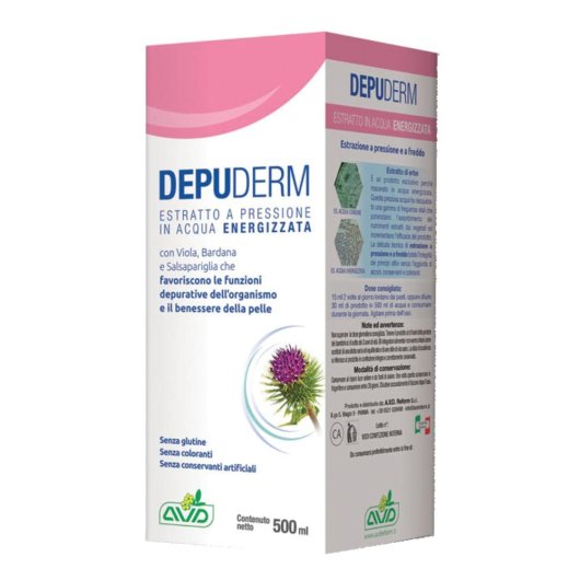 Depuderm - Avd Reform - Flacone da 500 ml - Integratore alimentare ad azione drenante per la pelle