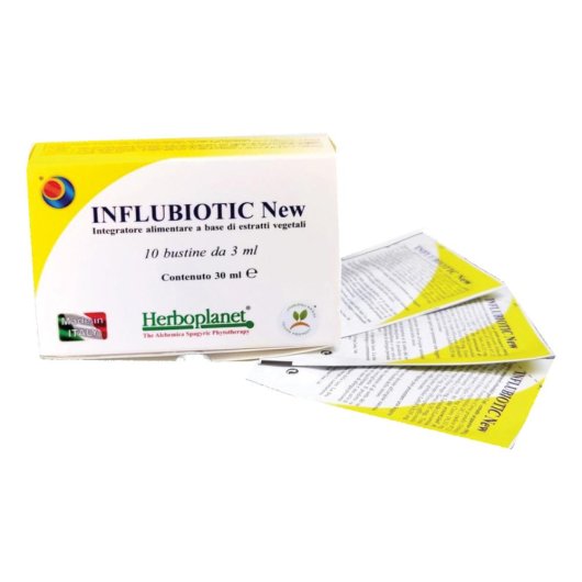 Influbiotic New - Herboplanet - 10 bustine - Integratore alimentare che favorisce il benessere delle prime vie respiratorie