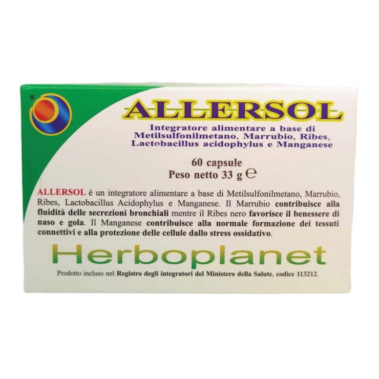 Allersol - Herboplanet - 60 capsule - Integratore alimentare per il benessere dell'apparato respiratorio