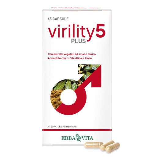 VIRILITY 5 PLUS 45CPS - Integratore alimentare a base di citrullina e zinco