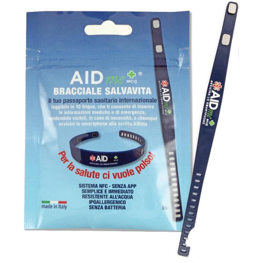 AIDME BRACCIALE SALVAVITA BLU