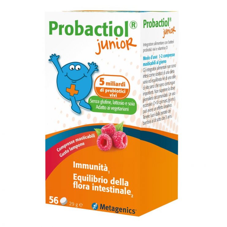 Probactiol junior compresse masticabili - Metagenics - 60  compresse masticabili - Integratore alimentare che sostiene l'immunità e il benessere intestinale dei più piccoli