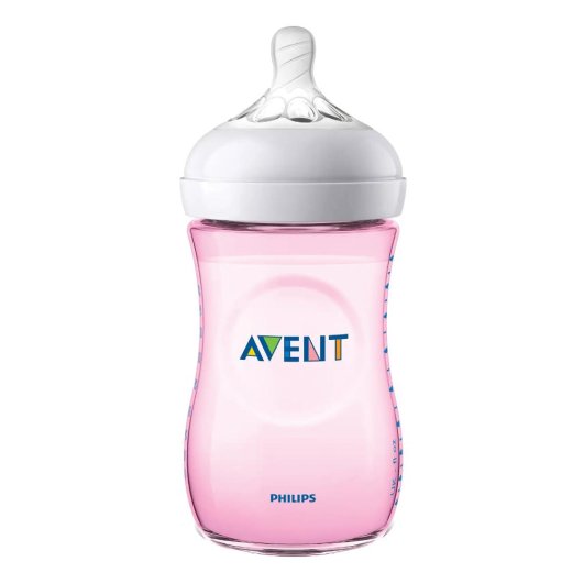 AVENT BIB NAT PP ROSA 260ML