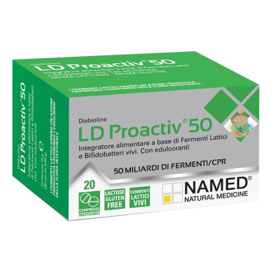 LD Pro Proactive 50 - Named - 20 compresse - Integratore alimentare con Fermenti lattici e Bifidobatteri vivi