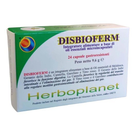 Disbioferm - Herboplanet - 24 capsule - Integratore alimentare che favorisce la digestione