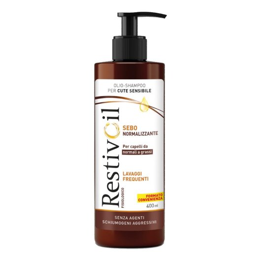 Restivoil Olio Shampoo Fisiologico Sebonormalizzante 400ml