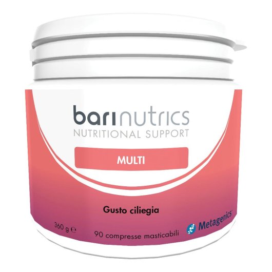 Barinutrics Multi (Gusto Ciliegia) - Metagenics - 90 compresse - Integratore alimentare di Vitamine (B, C e D) e sali minerali