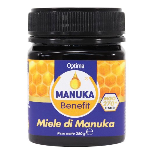 Manuka Benefit - Miele di Manuka 270+ MGO - Optima Naturals - Flacone da 250 grammi - Miele di Manuka 100% puro e naturale