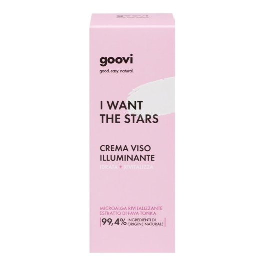 Crema viso illuminante - I want the stars - goovi - 50 ml - Trattamento viso illuminante che aiuta a rendere la pelle più luminosa ed elastica