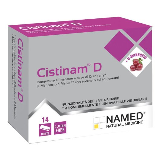 Cistinam D - Named - 14 bustine - Integratore alimentare con azione emolliente e lenitiva sulle vie urinarie