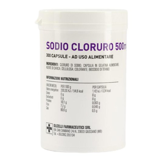 SODIO CLORURO 300CPS 500MG OLCEL