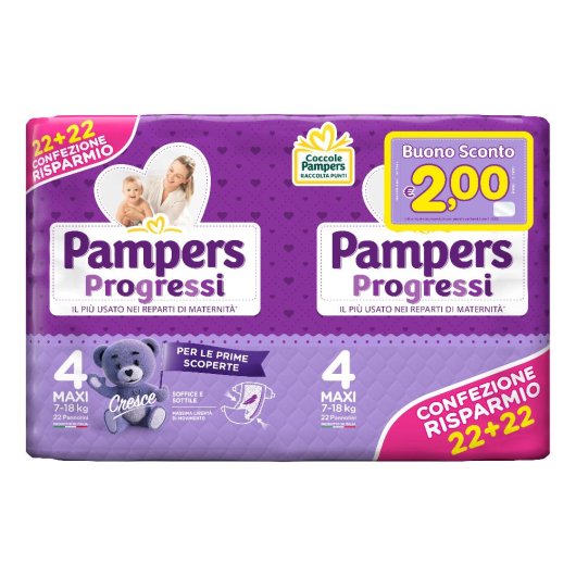 PAMPERS PROGRESSI MAXI 44PZ