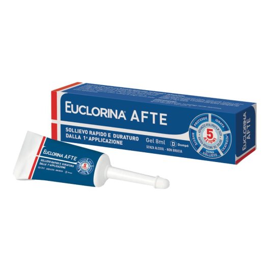 Euclorina Afte Gel - Dompé - 8 ml - Gel orale che svolge un’azione sulle afte per un sollievo dal dolore