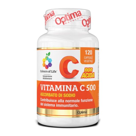 Colours of life - Vitamina C 500 - Optima Naturals - 120 capsule - Integratore alimentare di Vitamina C