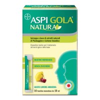 Aspi Gola Natura - Sciroppo - Bayer - 16 Bustine monodose - Medicinale in sciroppo per trattare tosse e mal di gola