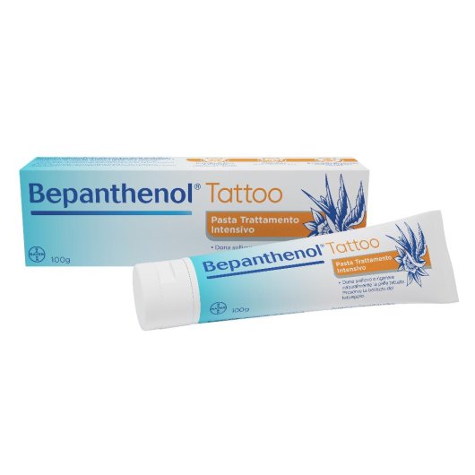 Bepanthenol - Tattoo Pasta Lenitiva - protettiva - Bayer - Tubetto da 100 grammi - Pasta che sona sollievo alla pelle tatuata