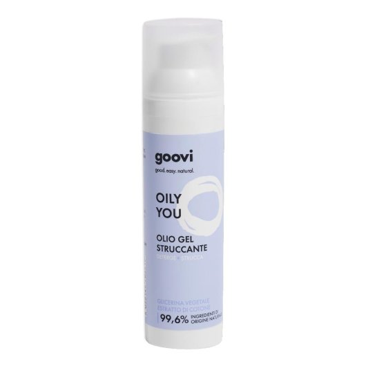 Olio gel struccante - Oily you - goovi - Flacone da 75 ml - Prodotto a doppia azione detergente e struccante 