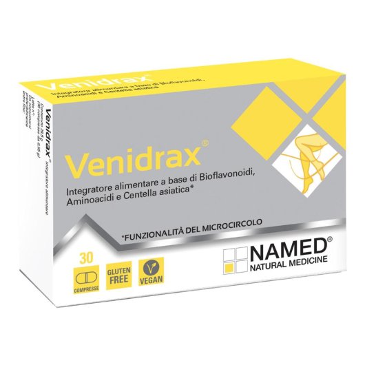 Venidrax - Named - 30 compresse - Integratore alimentare per la funzionalità del microcircolo e per contrastare gli inestetismi della cellulite e la pesantezza delle gambe