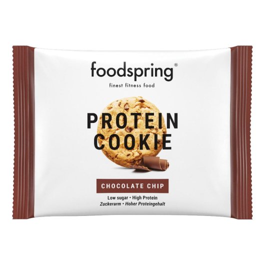 Protein Cookie - Gusto Gocce di cioccolato - Foodspring - Confezione da 50 grammi - Biscotto proteico Gusto Gocce di cioccolato 