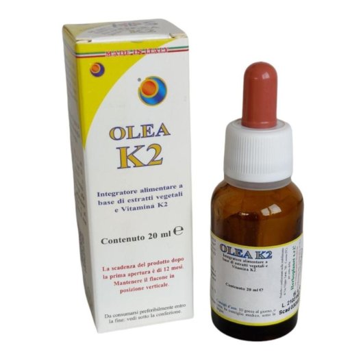 Olea K2 - Herbolpanet - Flacone da 20 ml - Integratore alimentare di Vitamina K2