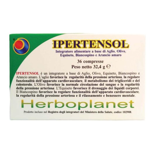 Ipertensol - Herboplanet - 36 compresse - Integratore alimentare per il benessere dell'apparato circolatorio