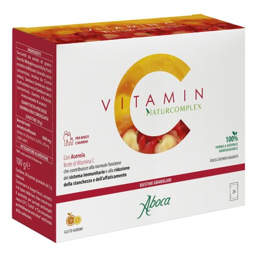 Vitamin C Naturcomplex - Aboca -  20 Bustine - integratore per il supporto del sistema immunitario