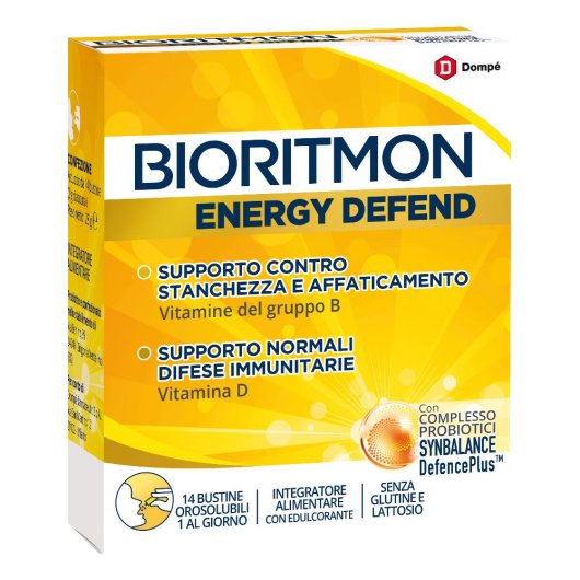 Bioritmon Immuno Defend - Dompé - 14 bustine - Integratore alimentare che aiuta a sostenere il sistema immunitario