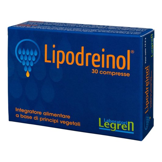 Lipodreinol - Laboratori Legren - 30 Compresse - Integratore alimentare drenante per il controllo del peso corporeo