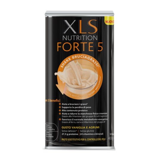 XLS Nutrition Forte 5 Shake Bruciagrassi Gusto Vaniglia e Agrumi 400 g