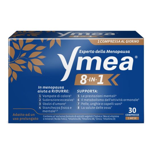 Ymea 8-in-1 Integratore per la Menopausa 30 Compresse