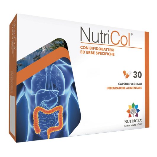 NutriCol - Nutrigea - 30 capsule - Integratore alimentare per la fisiologica funzione intestinale