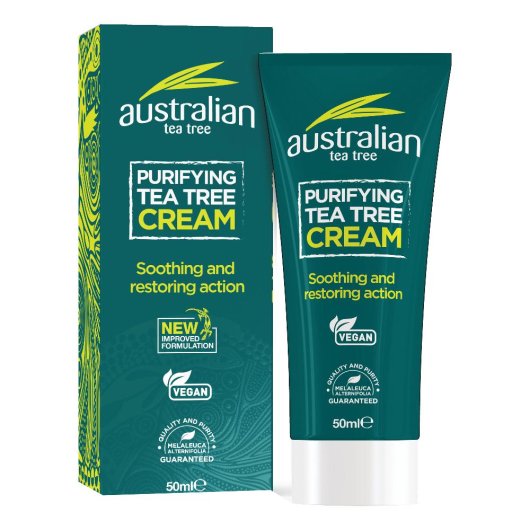 Australian Tea Tree - Crema Purificante - Optima Naturals - Flacone da 50 ml - Crema purificante con olio essenziale di Tea Tree 100% puro