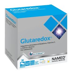 Glutaredox - Named - 30 stick orosolubili - Integratore alimentare di Glutatione ridotto, Vitamina C, L-Cistina e Selenio