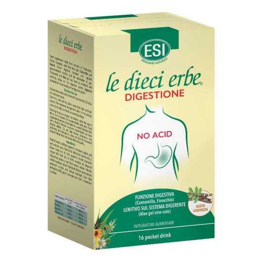 Esi Le Dieci Erbe Digestione No Acid 16 Pocket Drink