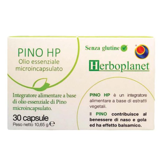 HP Pino - Herboplanet - 30 capsule - Integratore alimentare a base di olio essenziale di Pino (effetto balsamico per naso e gola)