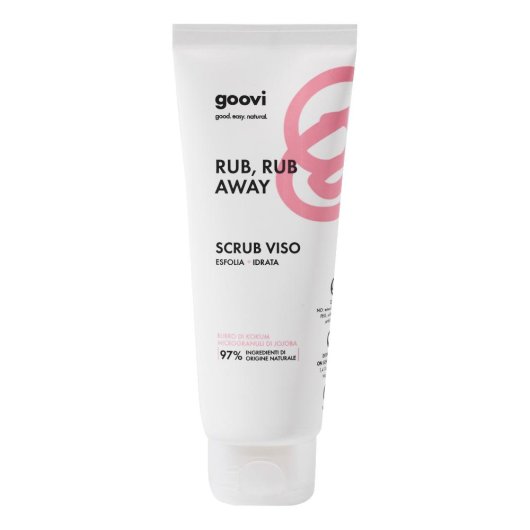 Scrub viso - Rub, rub, away - goovi - 75 ml - Scrub viso ad azione esfoliante, levigante e idratante