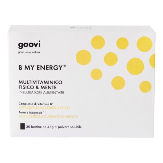 Multivitaminico - B my energy - goovi - Integratore alimentare contro stanchezza fisica e mentale in caso di stress affaticamento