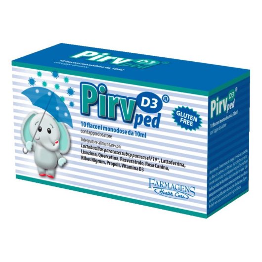 Pirv D3 - 10 Flaconcini - Integratore alimentare a base di Lattoferrina e Vit D3