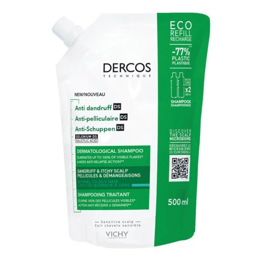 DERCOS ECO RIC SH FORFORA500ML