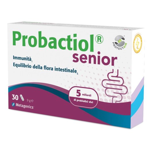 Probactiol senior - Metagenics - 30 capsule - Integratore alimentare che favorisce l'equilibrio della flora intestinale e sostiene l'immunità dell'organismo