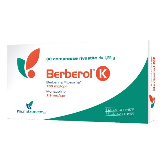 Berberol K  - 30 compresse - Integratore alimentare con  Berberina, Silimarina e Monacolina K