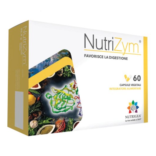 NutriZym- Nutrigea - 60 capsule - Integratore alimentare per favorire la digestione