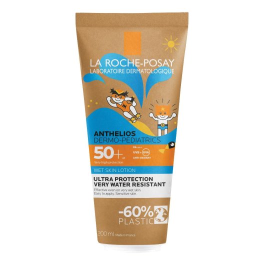 La Roche Posay Anthelios Dermo-Pediatrics Lotion Pelle Bagnata Spf50+ - Protezione Solare per Bambini 200ml